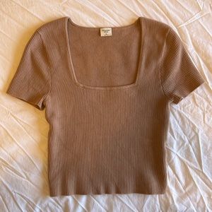 Thick Knit A&F Brown Top